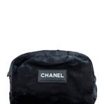 Chanel Beauty Soft Black Zip Cosmetic Pouch