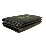 Balenciaga Black Neon Logo Compact Wallet