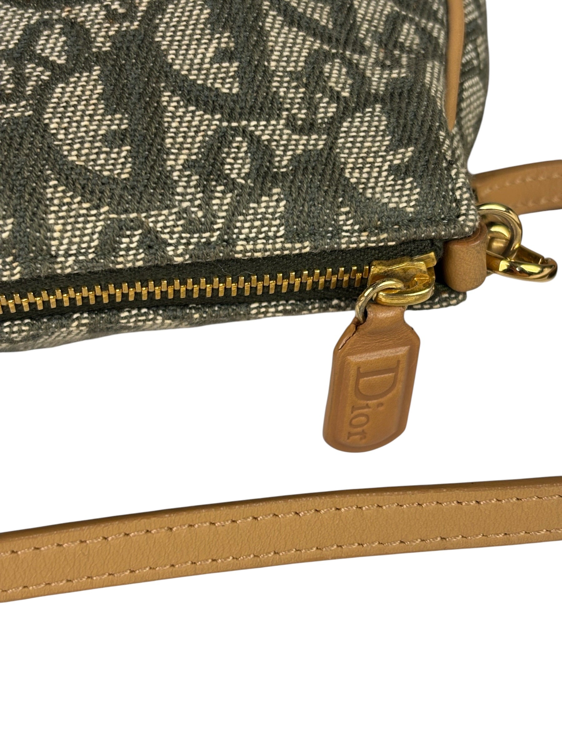 Christian Dior Vintage Green Trotter Saddle Pochette