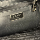 Prada Black/Burgundy Leather Shoulder Tote