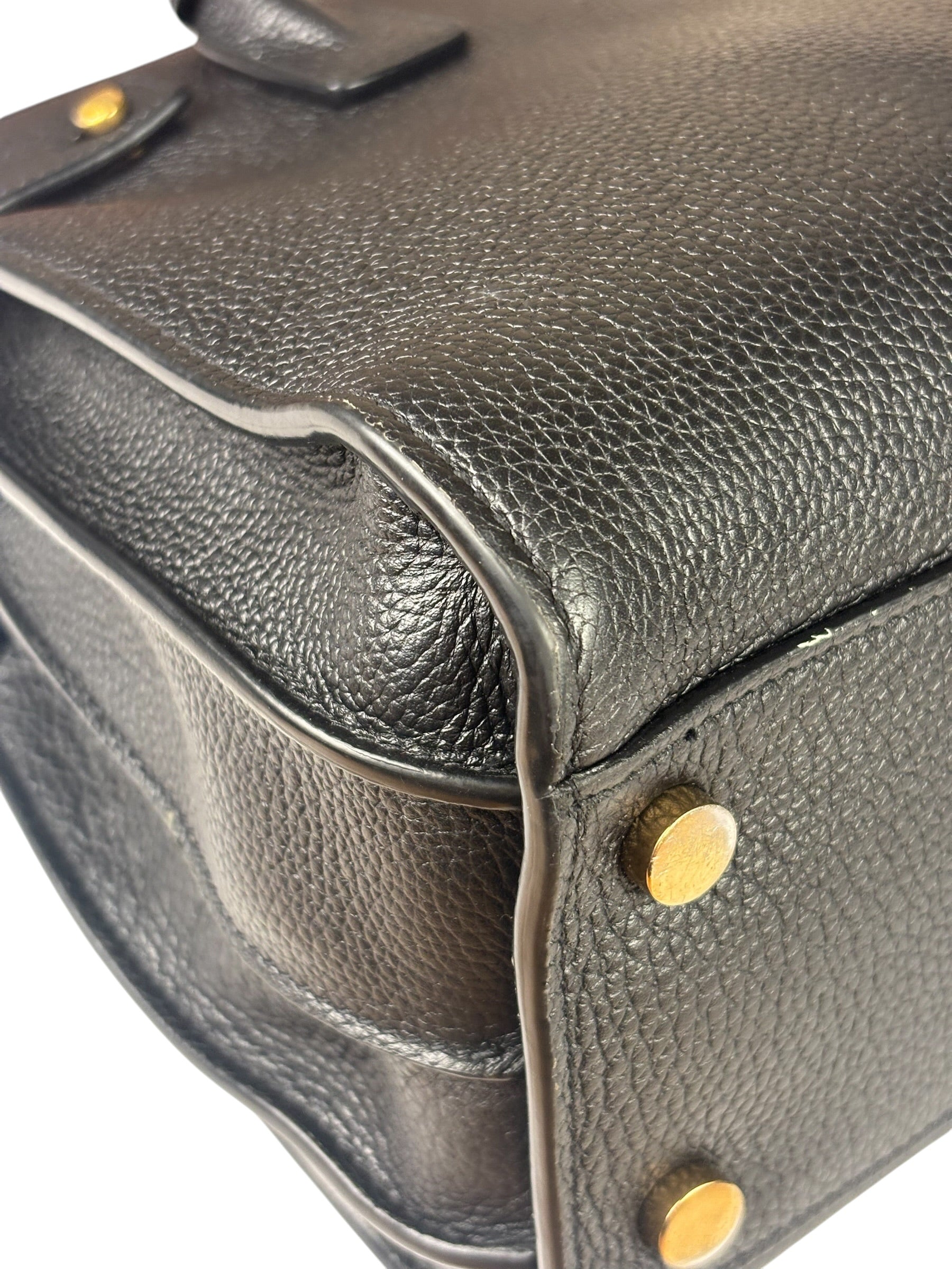 Yves Saint Laurent Black Grained Leather Sac De Jour Two-Way Bag