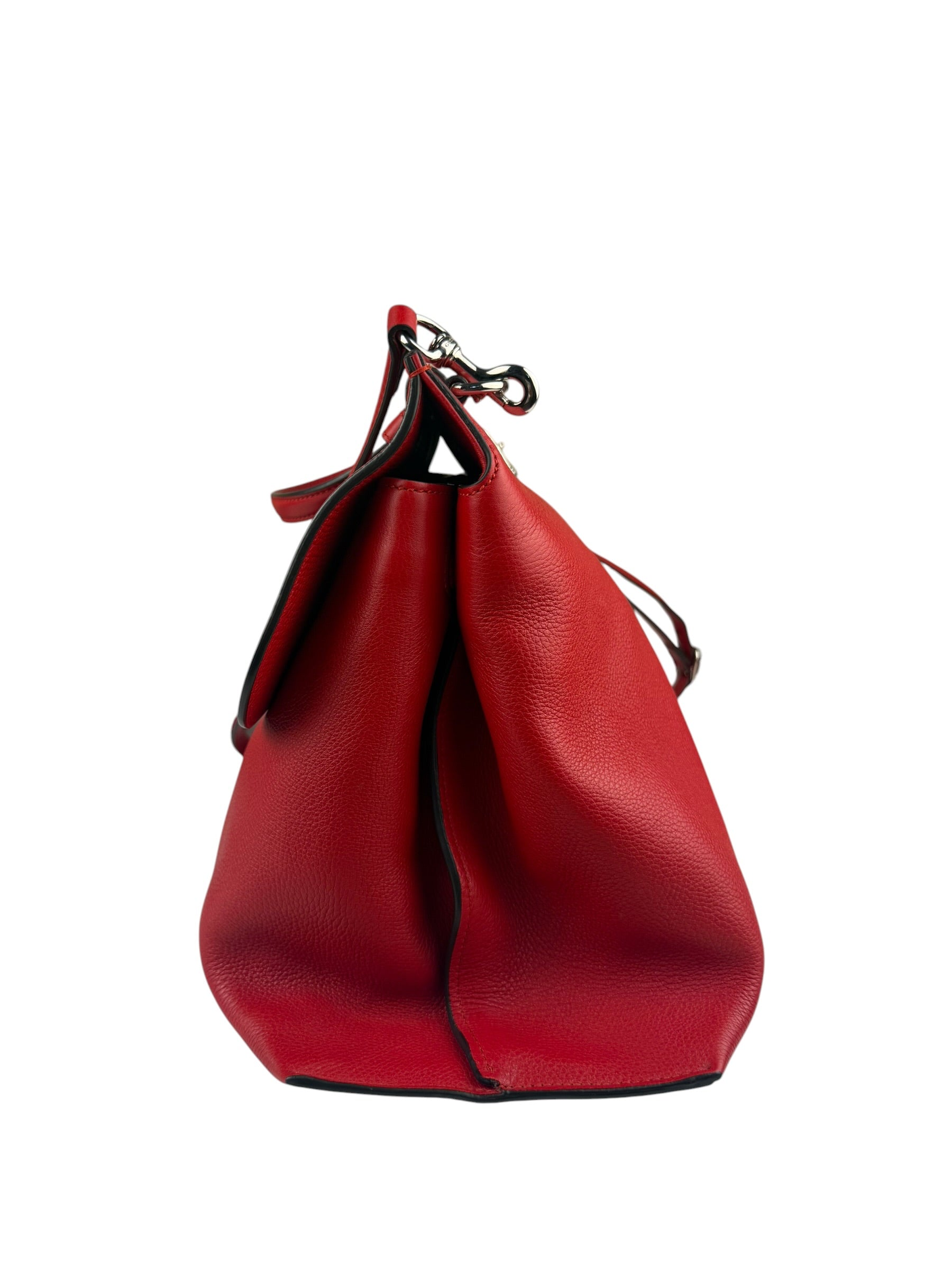 Gucci Red Bamboo Daily Leather Bag