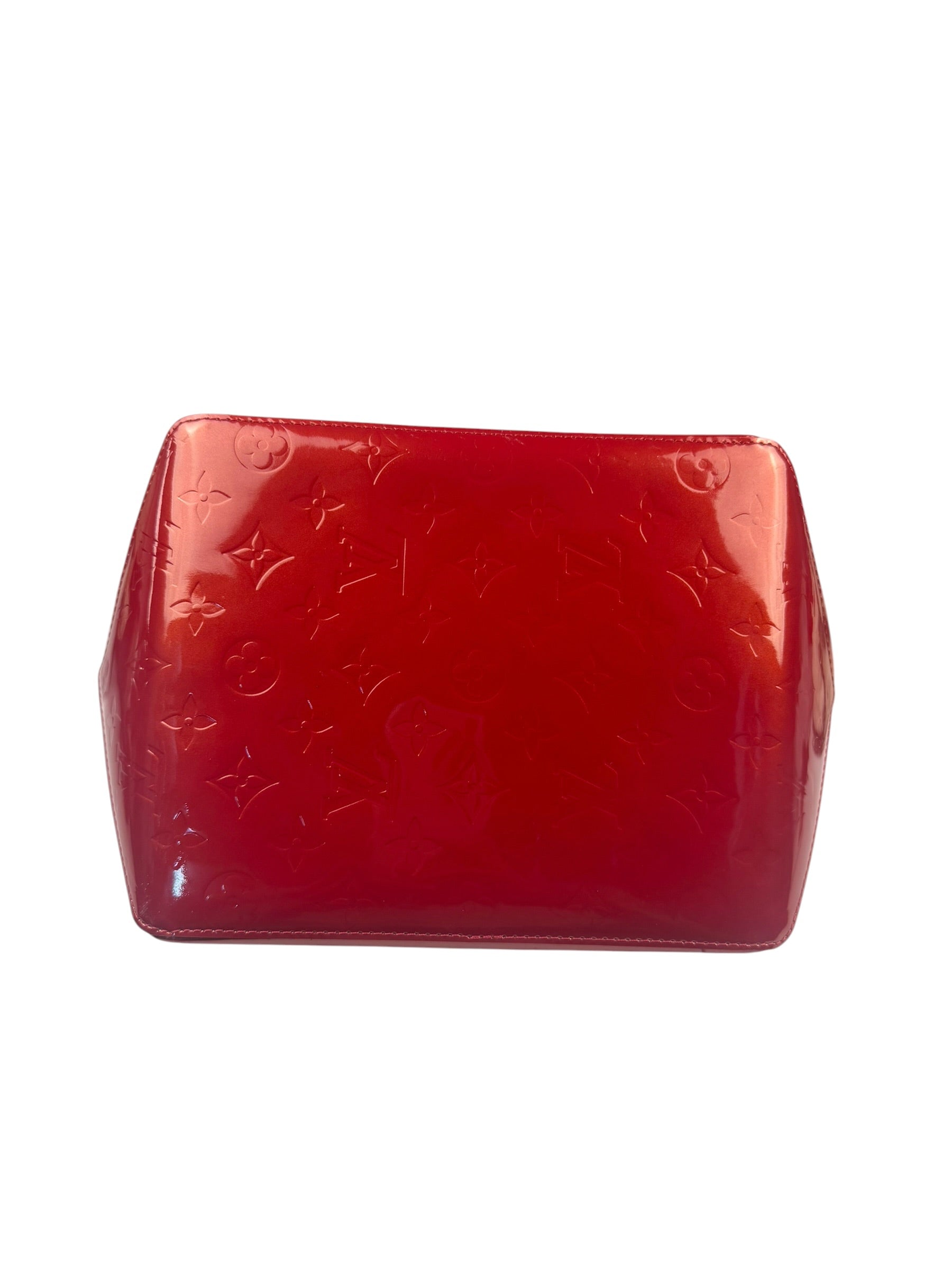Louis Vuitton Red Monogram Vernis Bellevue Handbag PM