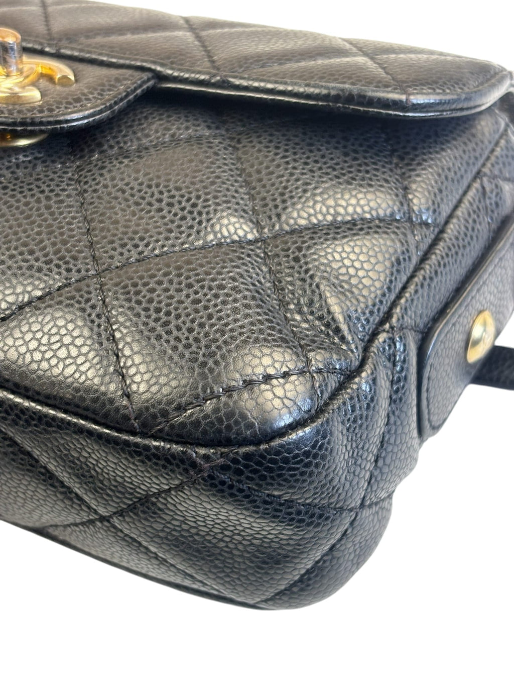 Chanel Black Caviar Quilted Leather Small Flap Bag 2021