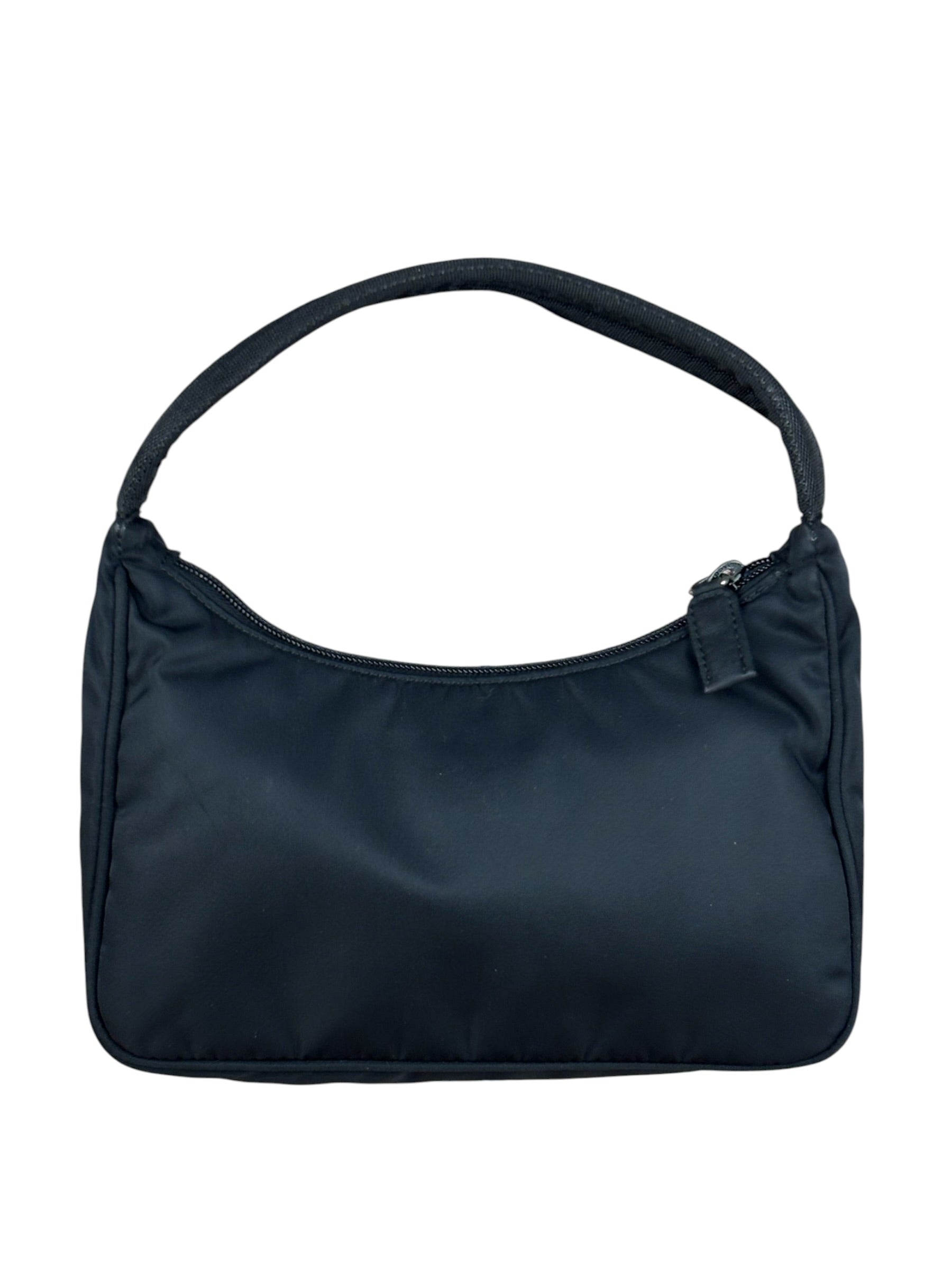 Prada Black Tessuto Nylon Mini Hobo Bag