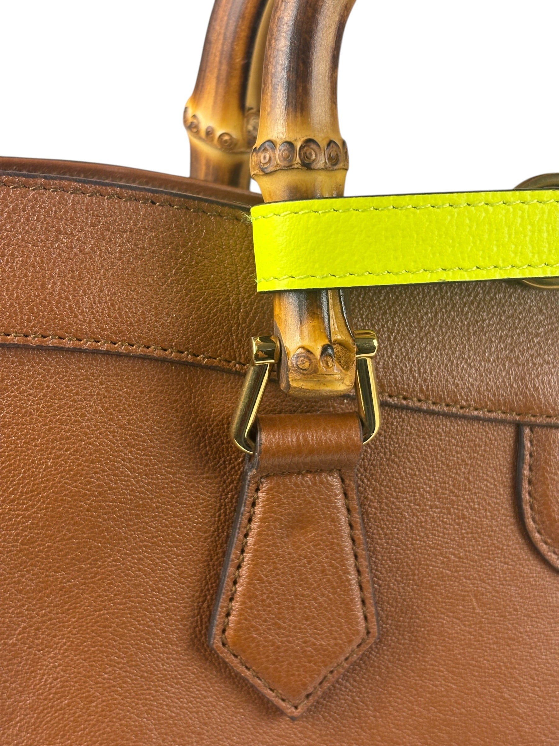 Gucci Diana Large Brown Tote Bamboo Handles