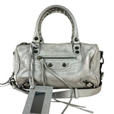 Balenciaga Mini Classic Leather City Bag Grey