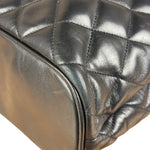 Chanel Vintage Black Quilted Leather Chain Tote/Shoulder Bag 1999
