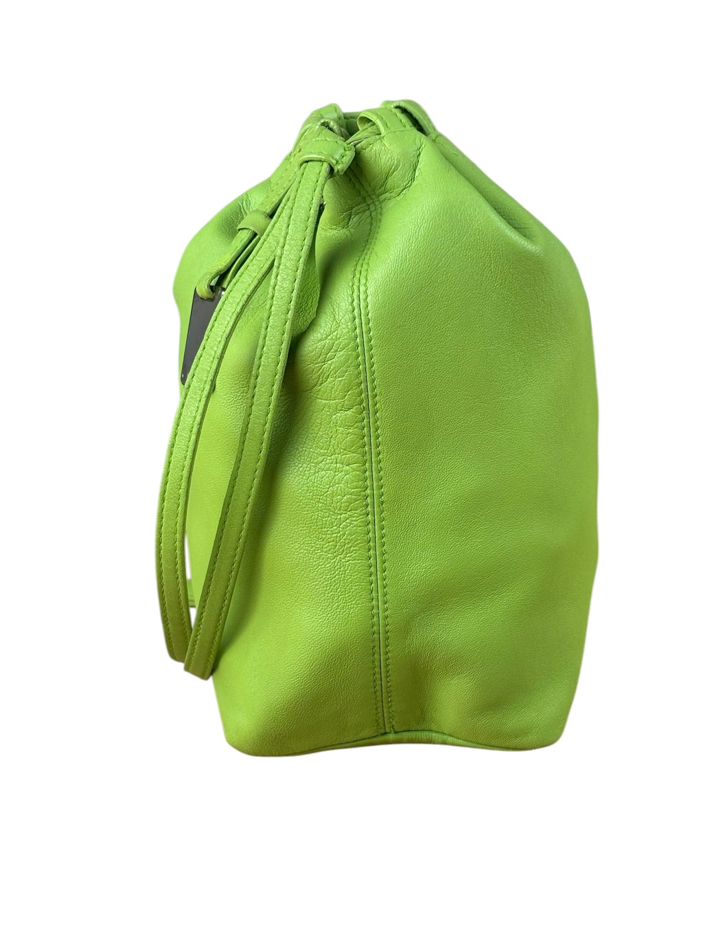Celine Bright Green Leather Small Bucket Bag