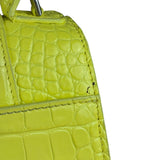 Balenciaga Small Yellow Croc Hourglass 2Way