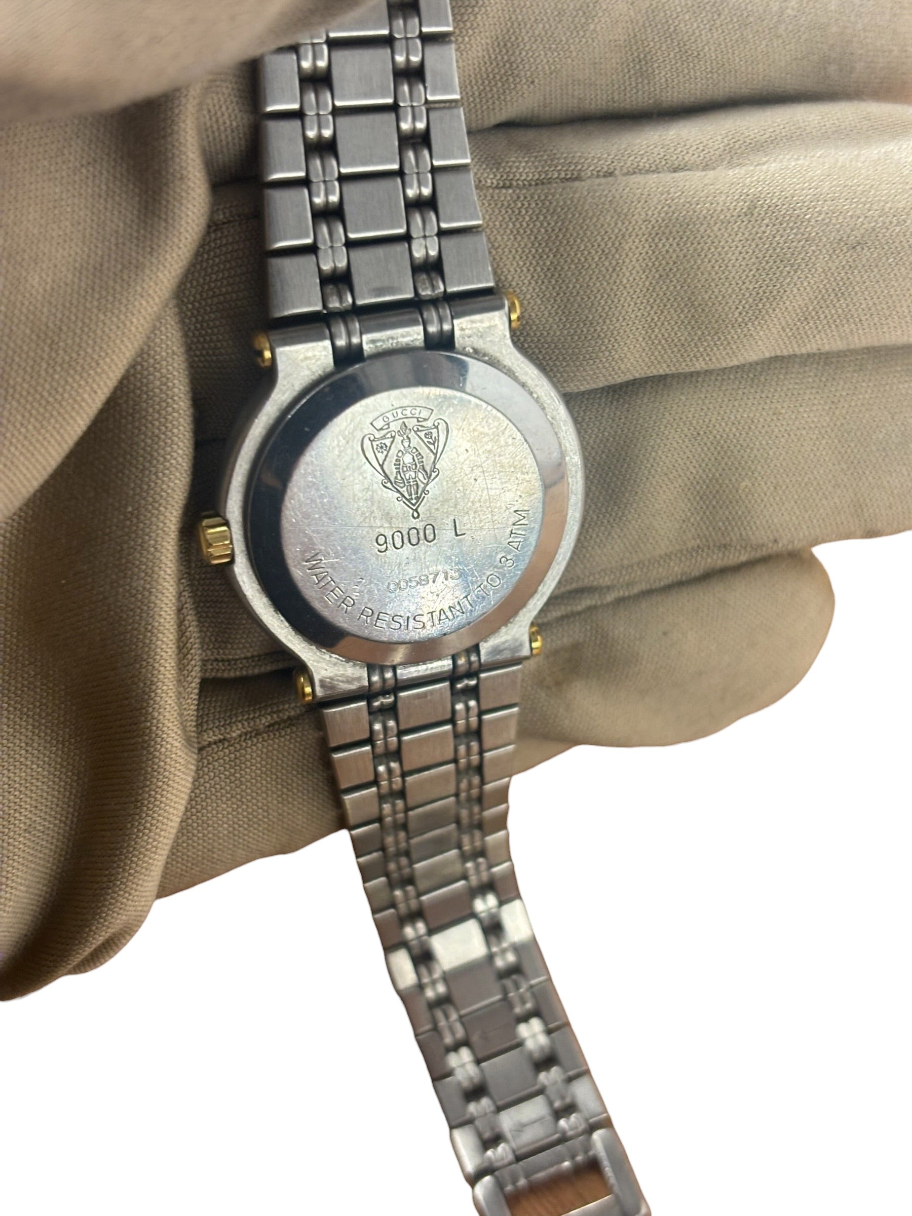 Gucci 900L 2 Tone Cream Dial Date-Adjust