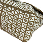 Fendi Vintage Beige Canvas Rubber FF Print Mamma Baguette