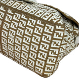 Fendi Vintage Beige Canvas Rubber FF Print Mamma Baguette