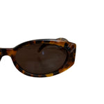 Gucci Vintage GG Havana Thick  Rounded Oval Sunglasses RX 2400/S