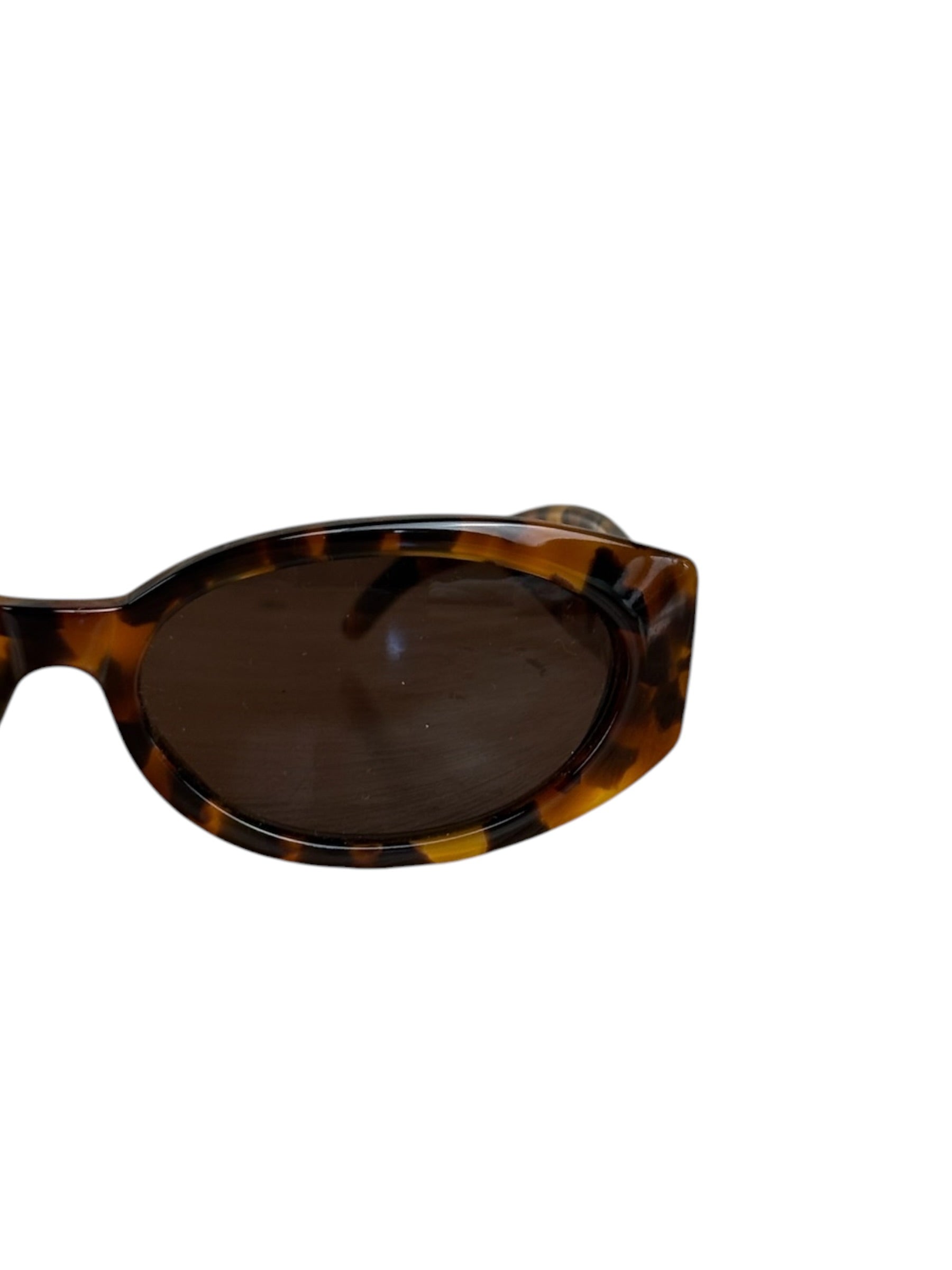 Gucci Vintage GG Havana Thick  Rounded Oval Sunglasses RX 2400/S