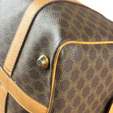 Celine Vintage Brown Coated Macadam Boston Handbag