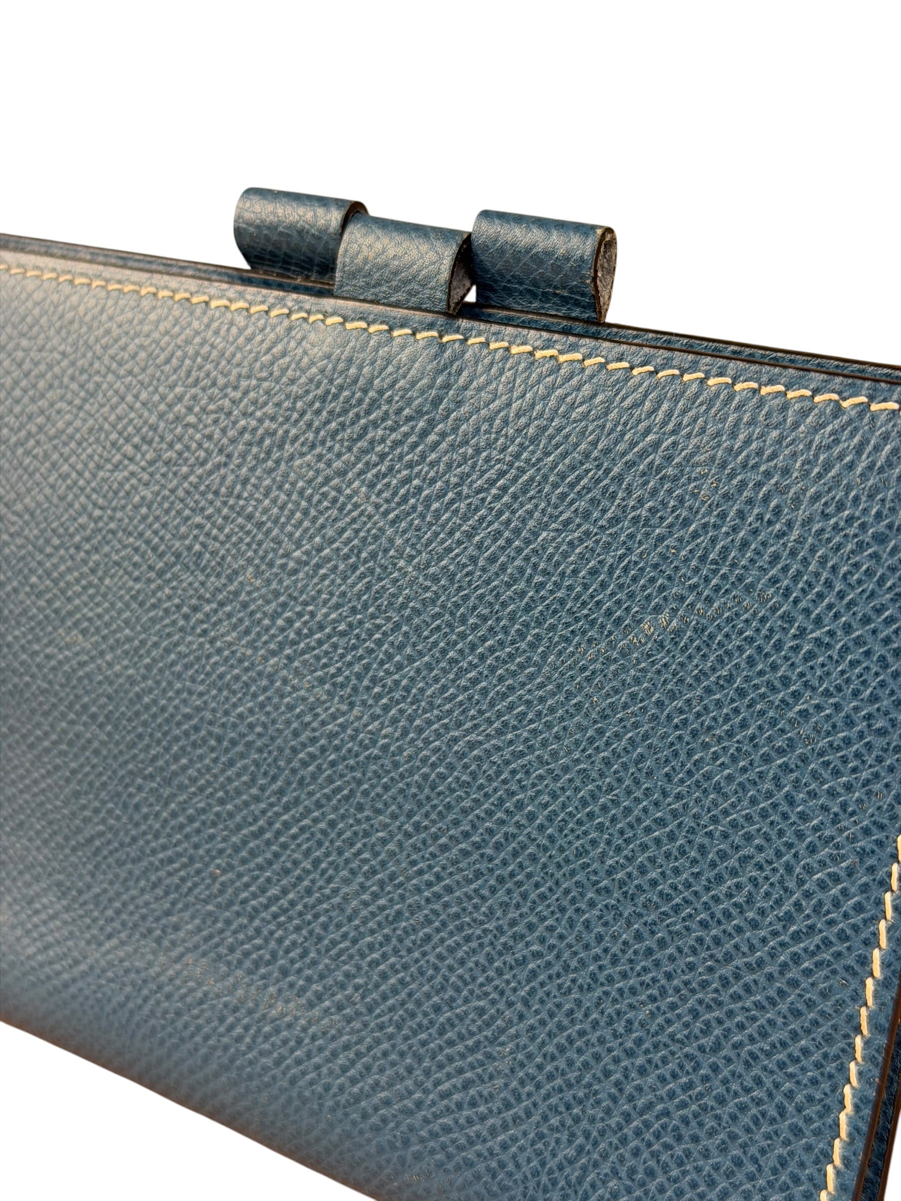 Hermes Blue Jean Leather Agenda Mini Cover