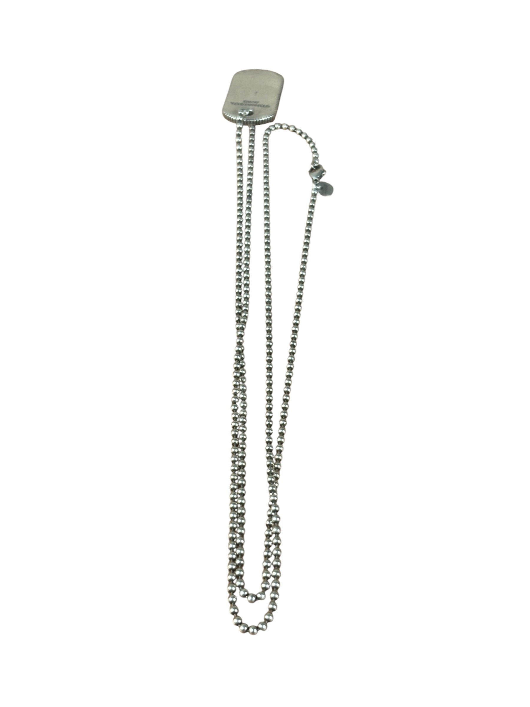 Tiffany & Co. Sterling Silver Dog Tag Pendant Neckless