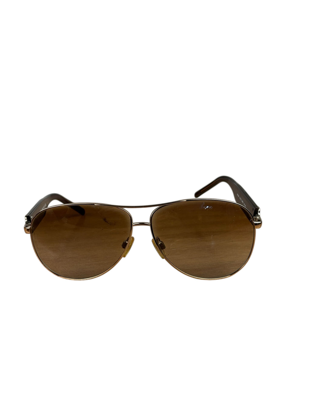 Burberry B3029 Metal Check Aviator Sunglasses