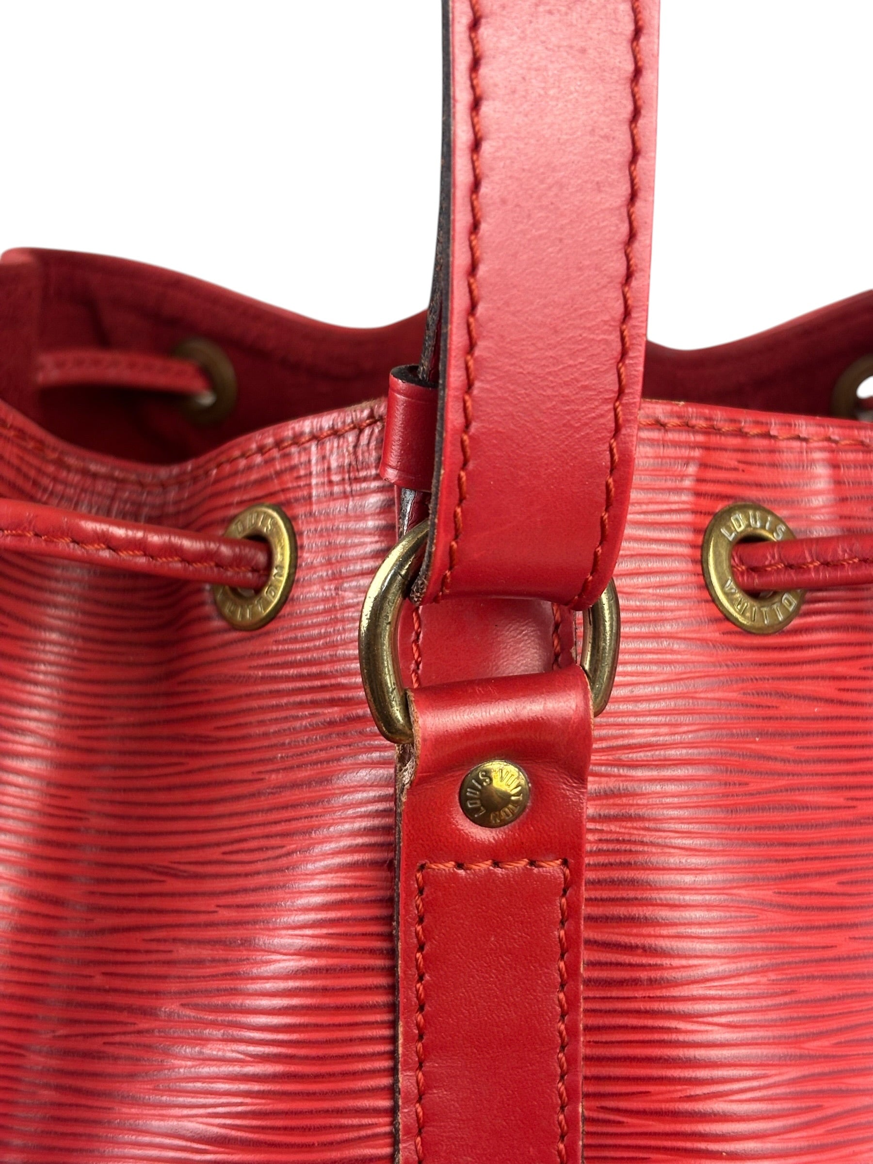 Louis Vuitton Red Epi Leather Noe Bucket Bag MM