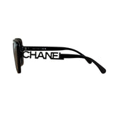 Chanel Rhinestone Logo Square Sunglasses