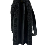 YSL Bicolor Quilted-Suede Shearling Gaby Shoulder Bag