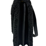YSL Bicolor Quilted-Suede Shearling Gaby Shoulder Bag