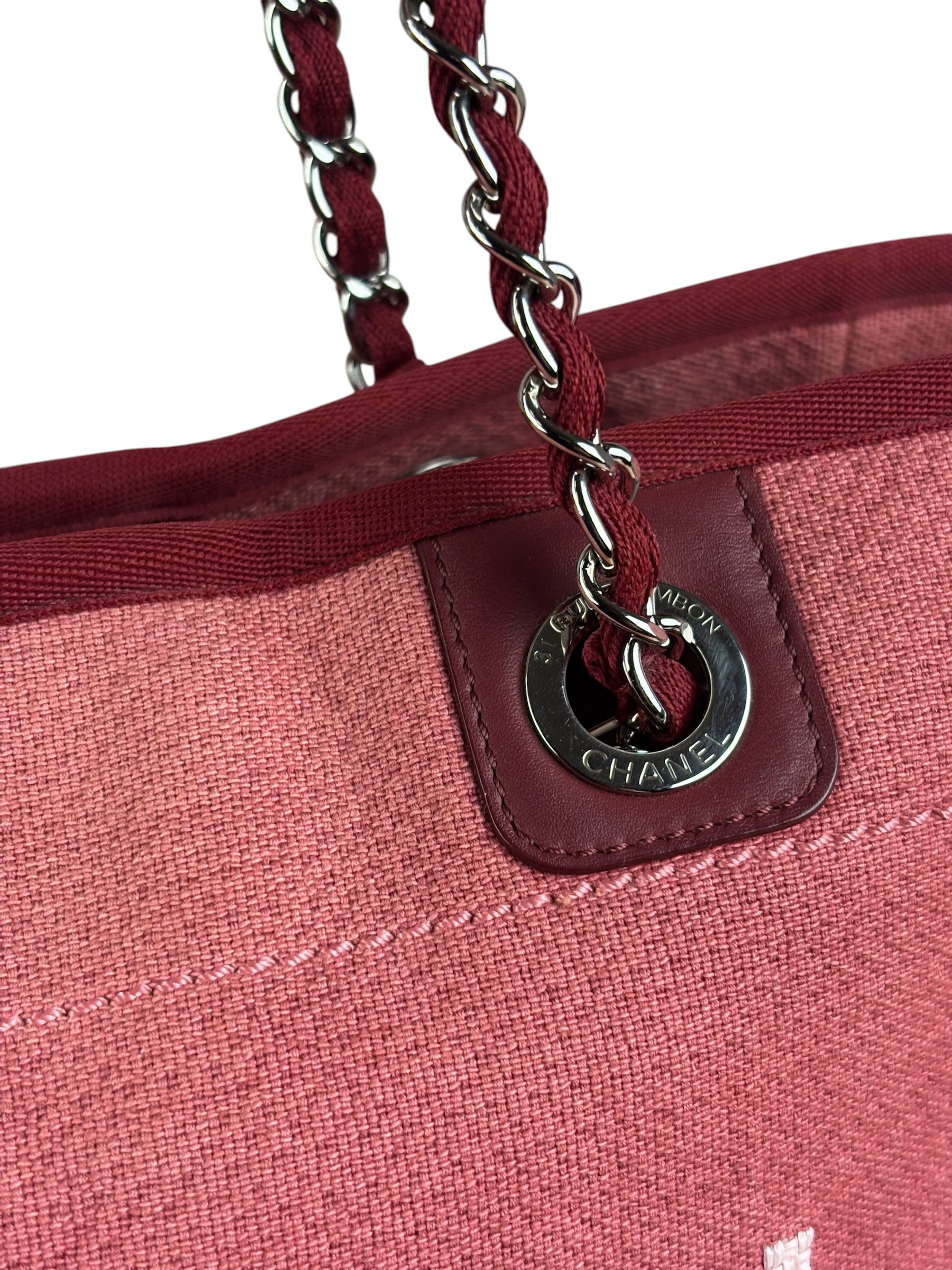 Chanel Coral Pink Medium Deauville Shopping Tote Bag 2014