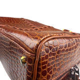 Yves Saint Laurent Vintage Croc-Embossed Leather Handbag