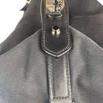 Gucci Black Leather Trim Belted Tote