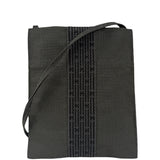 Hermes Grey Herline Toile Shoulder Pochette