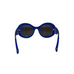Chanel Vintage Blue Round Frame Sunglasses