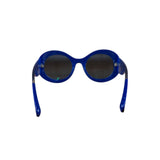 Chanel Vintage Blue Round Frame Sunglasses