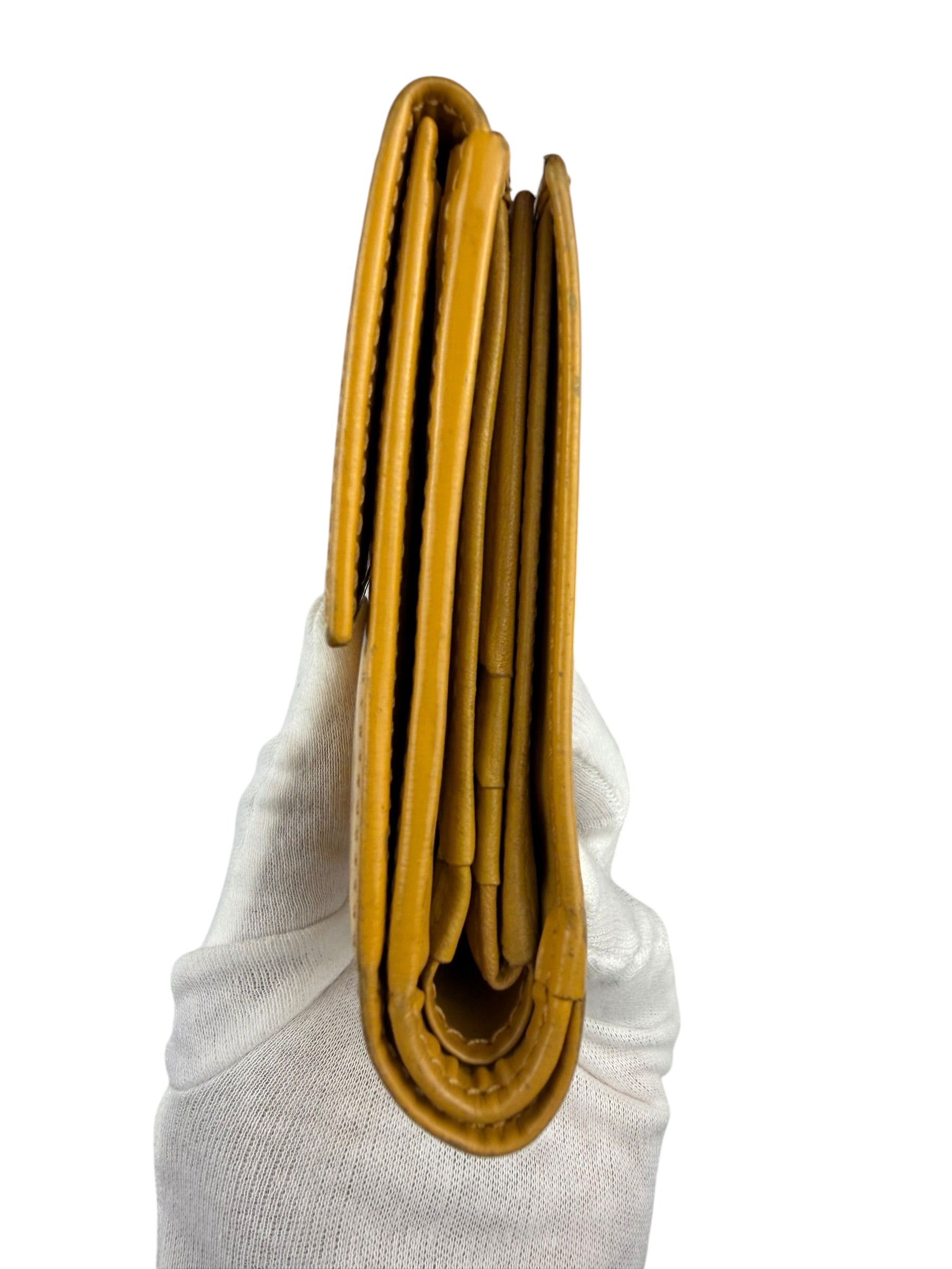 Loewe Vintage Yellow Leather Bifold Wallet