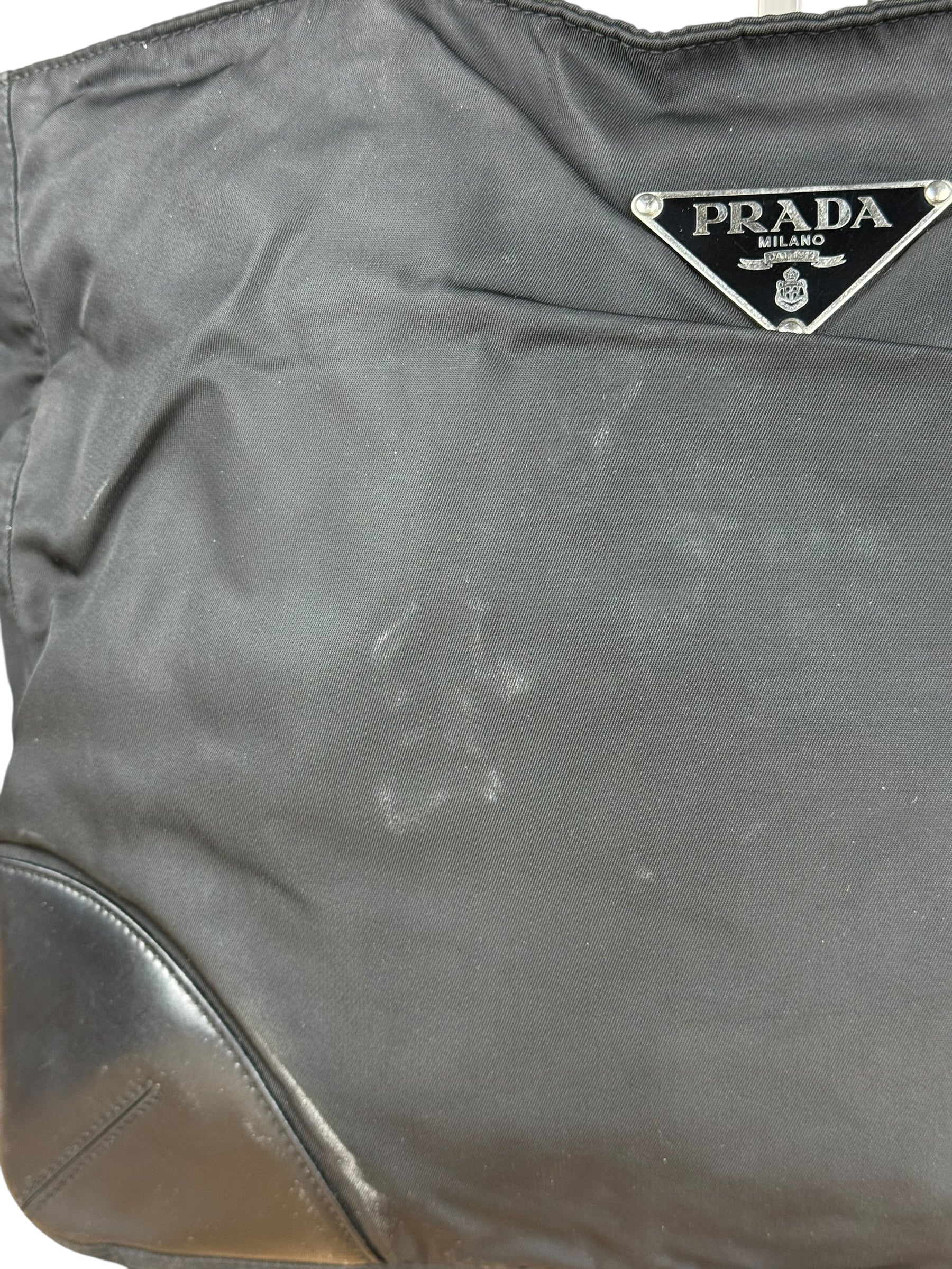 Prada Nylon & Leather Zip Tote