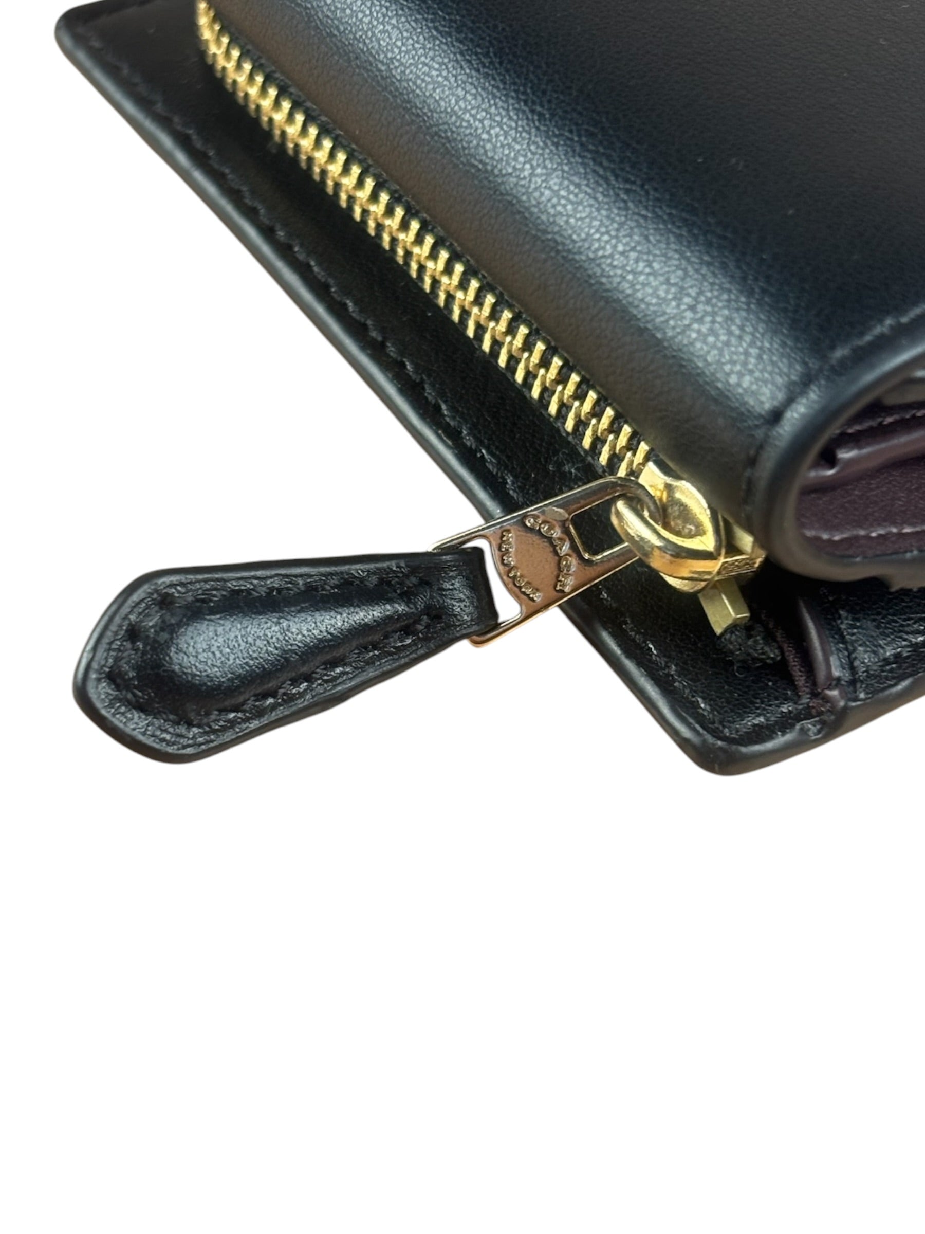 Coach Multicolor Leather Mini Tri-Fold Zip Wallet