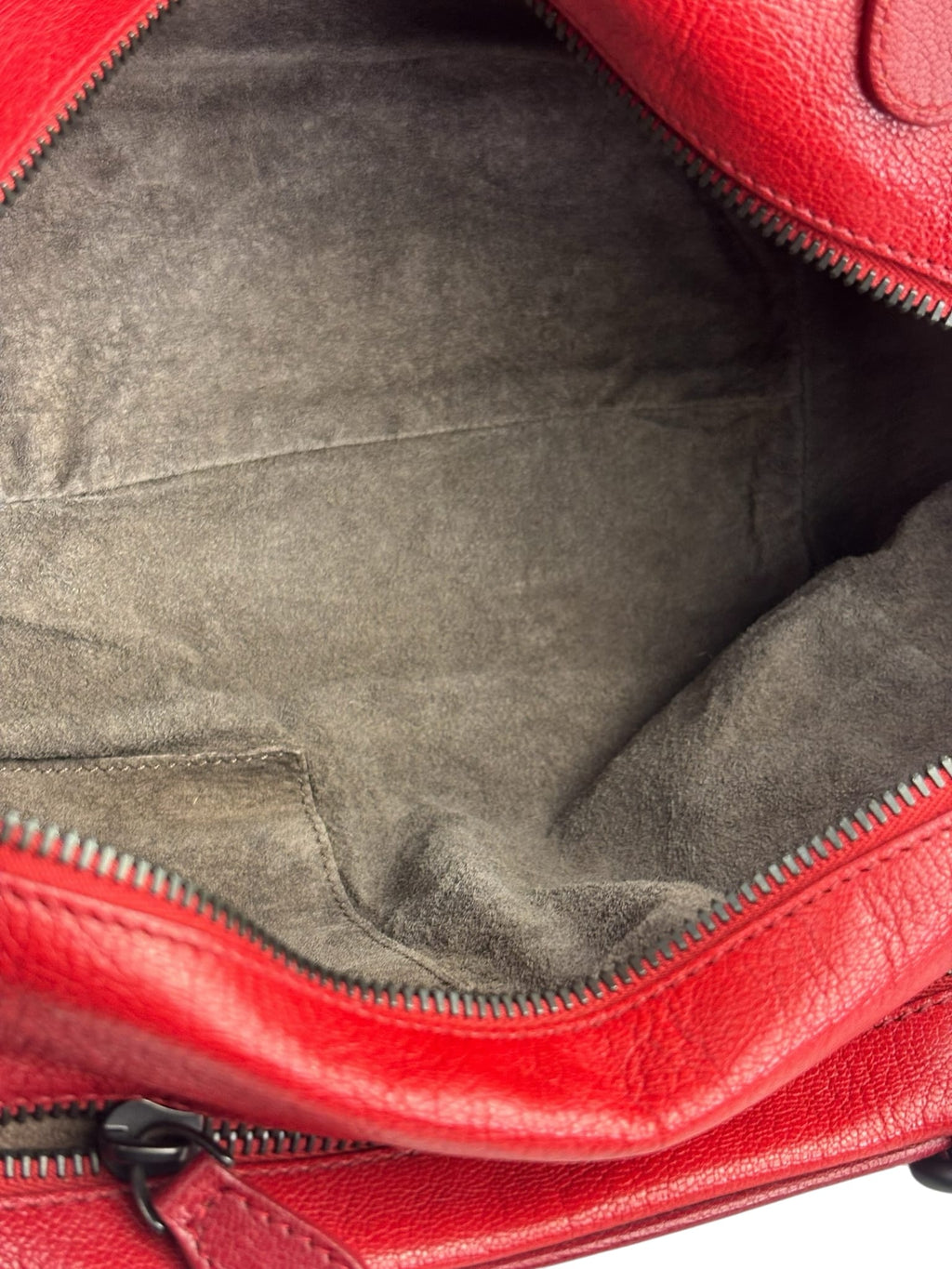 Bottega Veneta Red Leather Brera Handbag