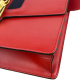 Gucci Red Leather Sylvie Shoulder Bag