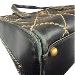 Chanel Black Quilted Leather Wild Stitch Bowler Bag 2003