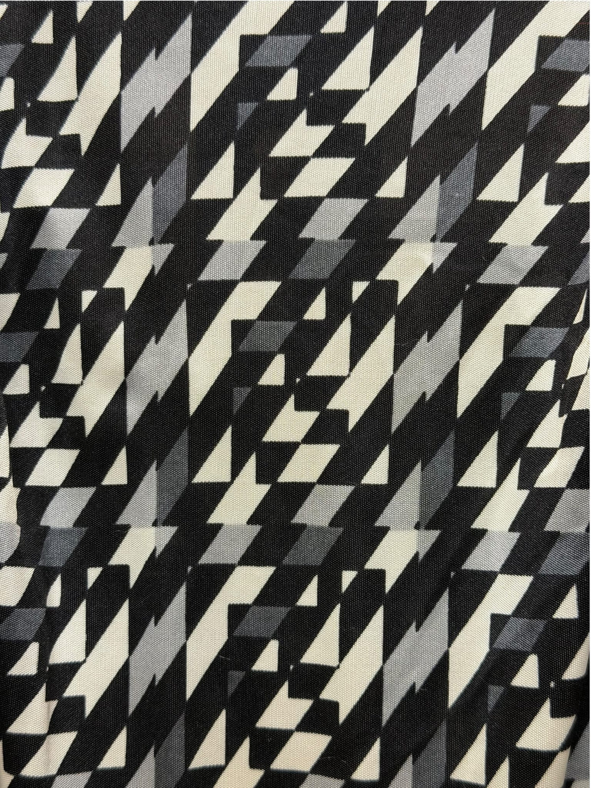Fendi Black/White Geometric Patterned Sleeveless Tank Dress