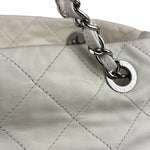 Chanel White Quilted Leather Gabrielle Shopping Tote 2010