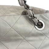 Chanel White Quilted Leather Gabrielle Shopping Tote 2010