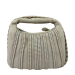 Bottega Veneta Ivory Leather Mini Cervo Braided Hobo Bag