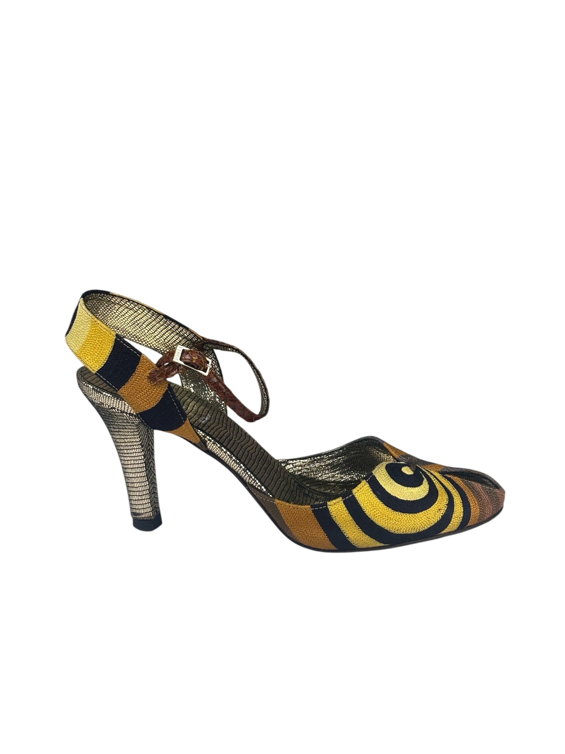 Fendi Vintage Embroidered Heels