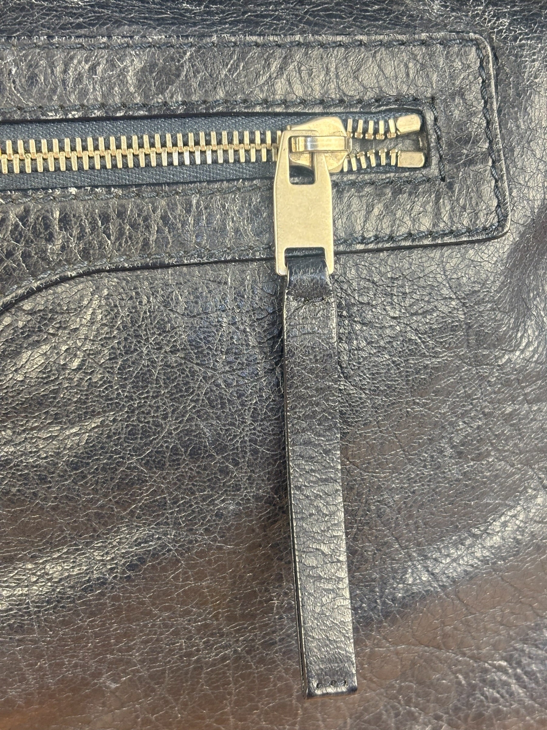 Balenciaga Navy Motocross Classic Bridge Bag