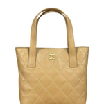 Chanel Vintage Beige Wild Stitch Small Tote Bag 2003