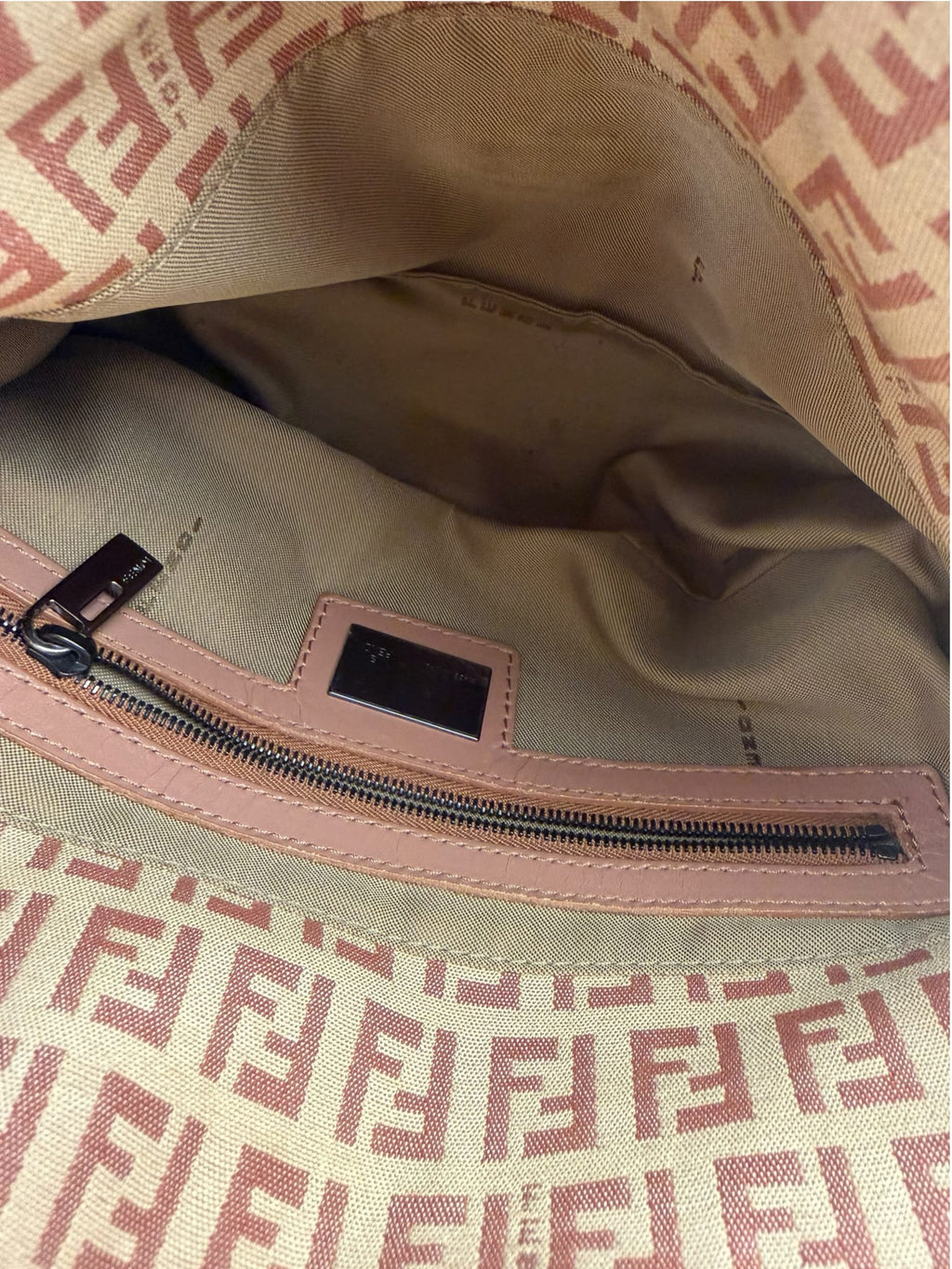 Fendi Mauve Zucchino Small Mama Baguette