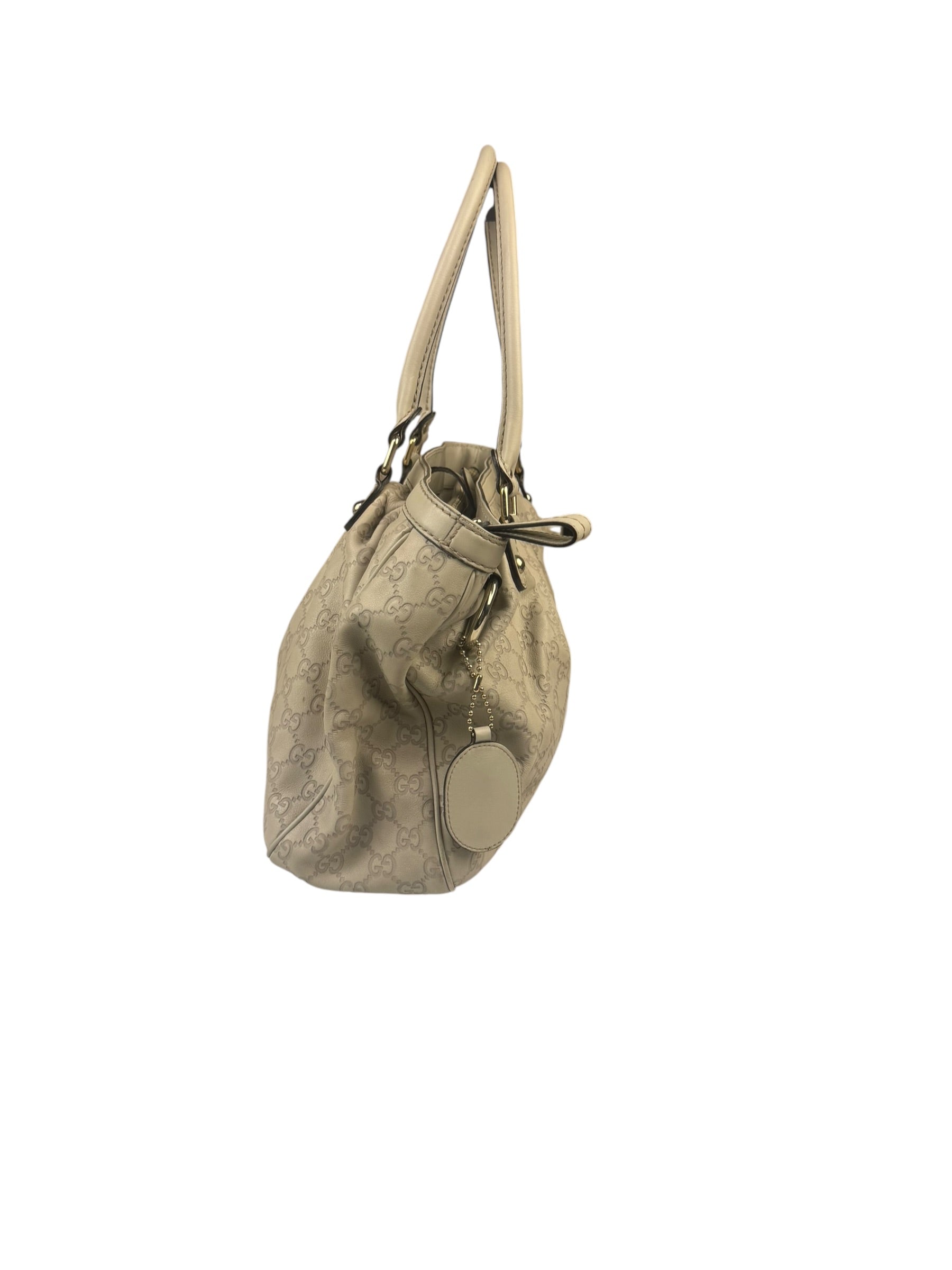 Gucci Beige Guccissima Medium Sukey Shoulder Tote