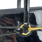 Gucci Vintage Black Patent Leather Tote