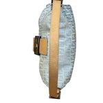 Fendi Vintage Blue Zucca Print Baguette